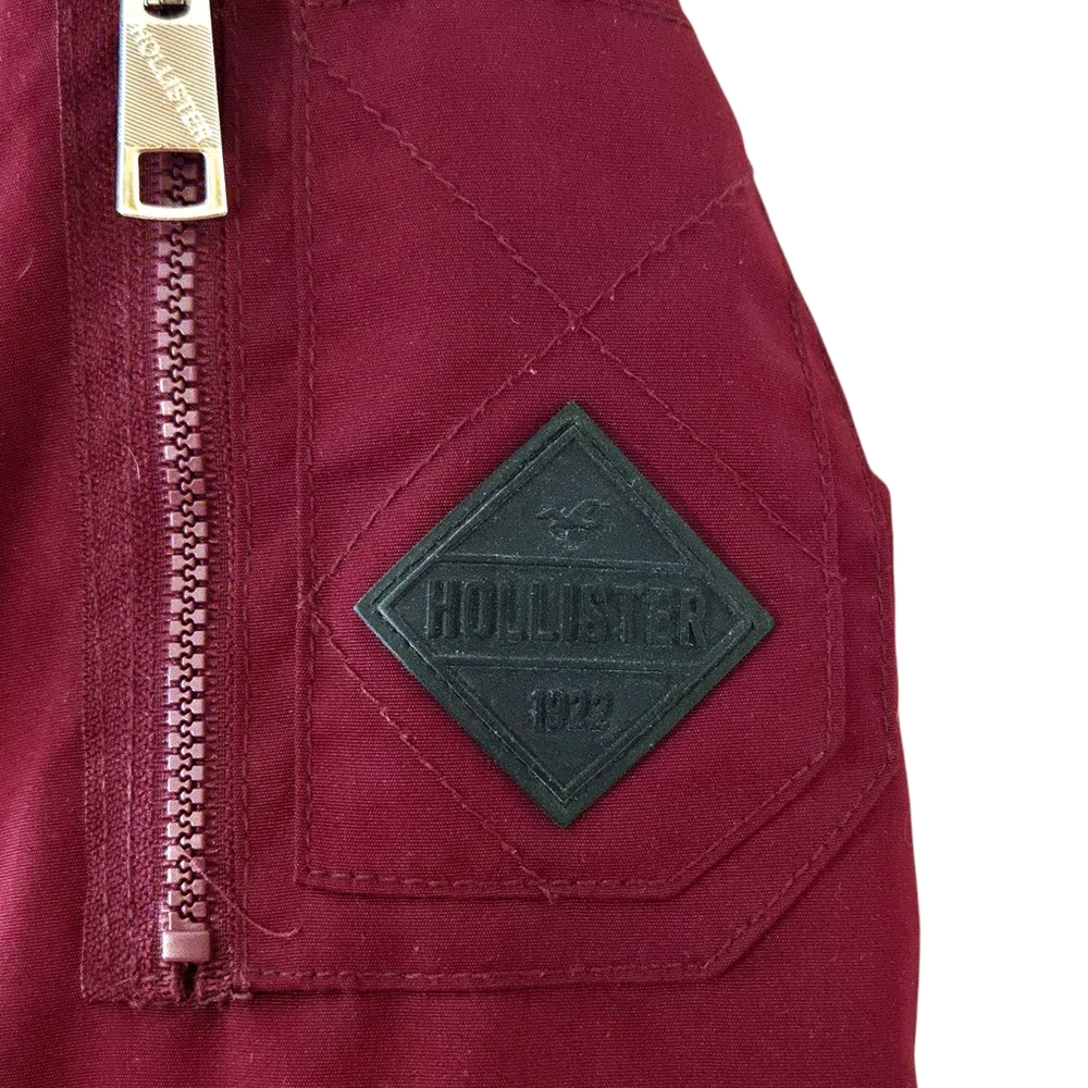 Hollister Ultimate Down Jacket Hooded Burgundy Red, Outdoors Skiing Winter XS - Picture 5 of 15